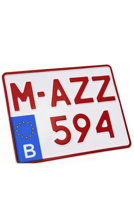 Tablica rejestracyjna BELGIA | Motocyklowa