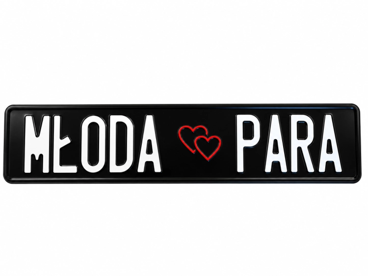 Czarny talerz ślubny Młoda Para.png